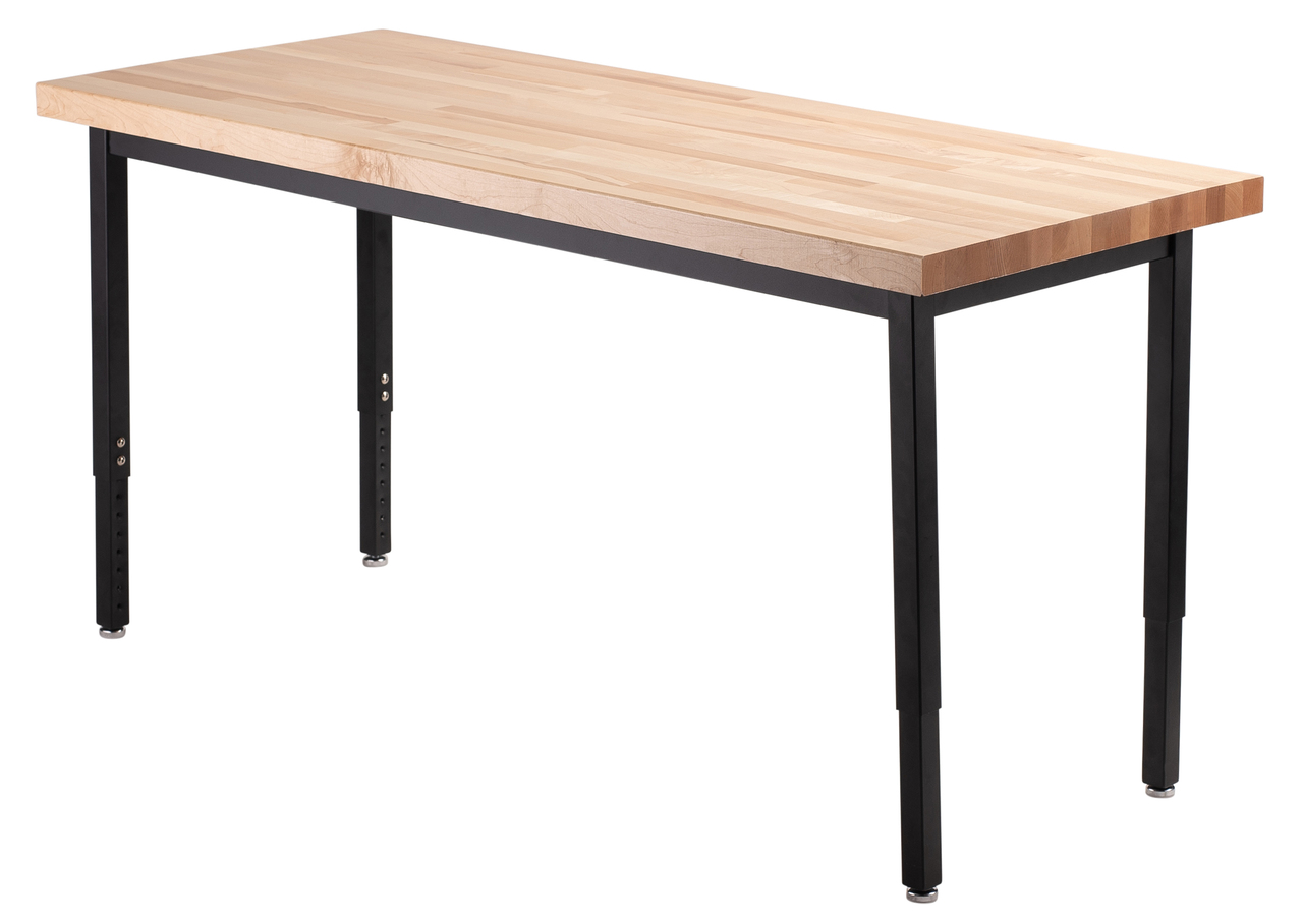 NPS Heavy-Duty Table -  24" x 72" -  Butcherblock Top - Maple Surface Color