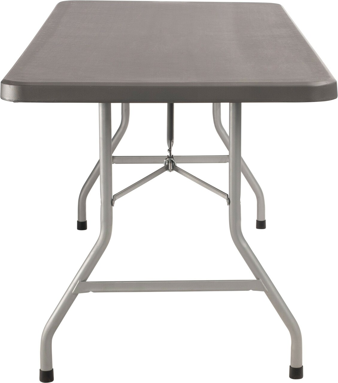 NPS 30" x 72" Heavy Duty Folding Table - Charcoal Slate Top and Silver Frame