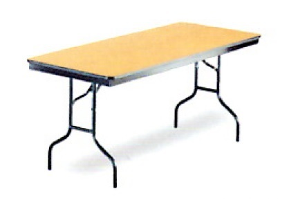 Midwest 836EF Rectangular Plywood Core Folding Table - 36" x 96"