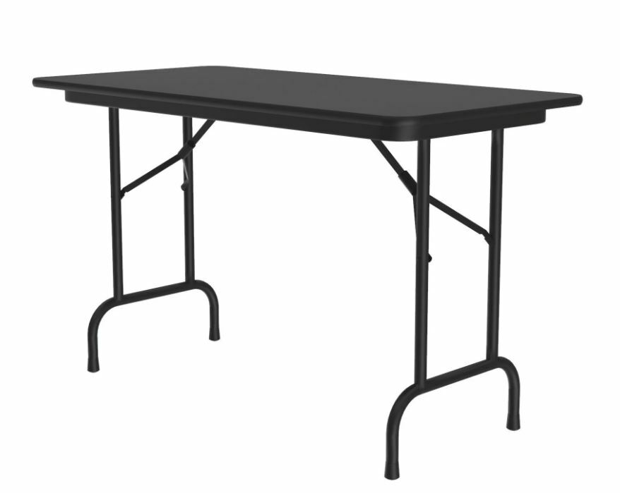 Correll CF2448PX 07 Folding Table w/ .75-in High-Pressure Top, 24 x 48-in, Black Granite