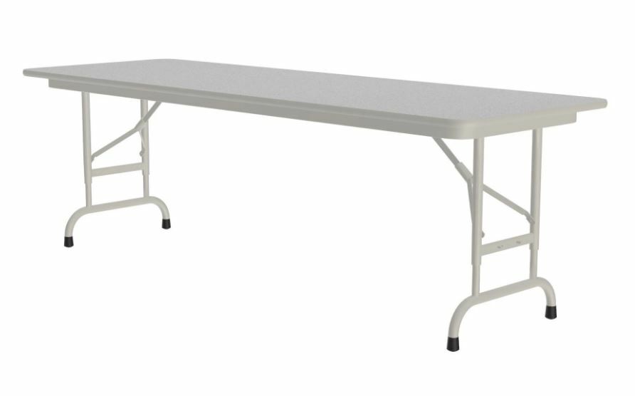 Correll CFA2472M Adjustable Height Melamine Folding Training Table