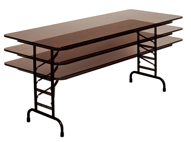 Correll CFA3072P Dove Gray Adjustable Height Folding Tables