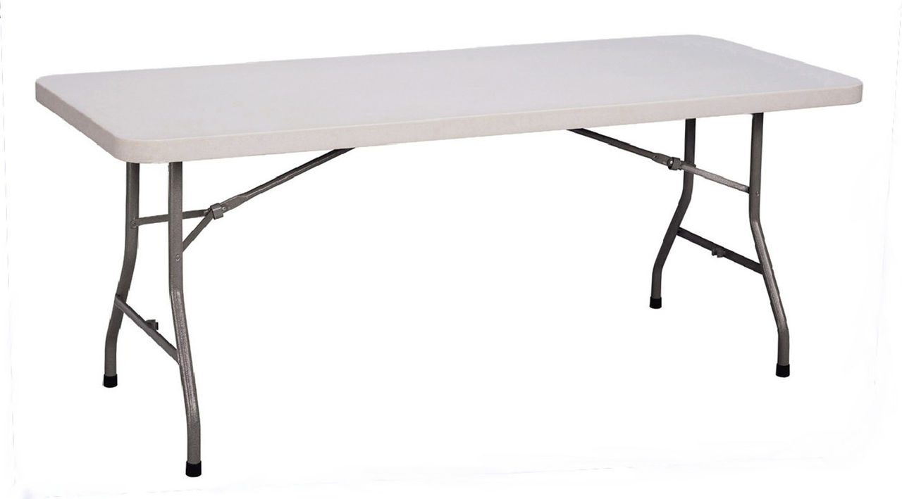 Correll CP3072 CP Series Blow Molded Plastic Light Weight Granite Economy Folding Table - 30 x 72