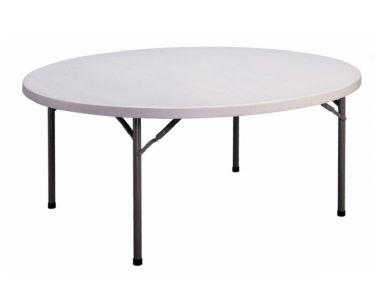 Correll CP72 CP Series Blow Molded Plastic Light Weight Economy Round Folding Table - 71 inch Round