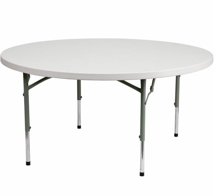 CT60 or 5 foot round plastic folding leg table