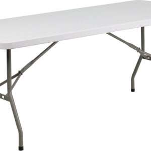 30''W x 72''L Granite White Plastic Folding Table (ALA-EBEZ-1417)