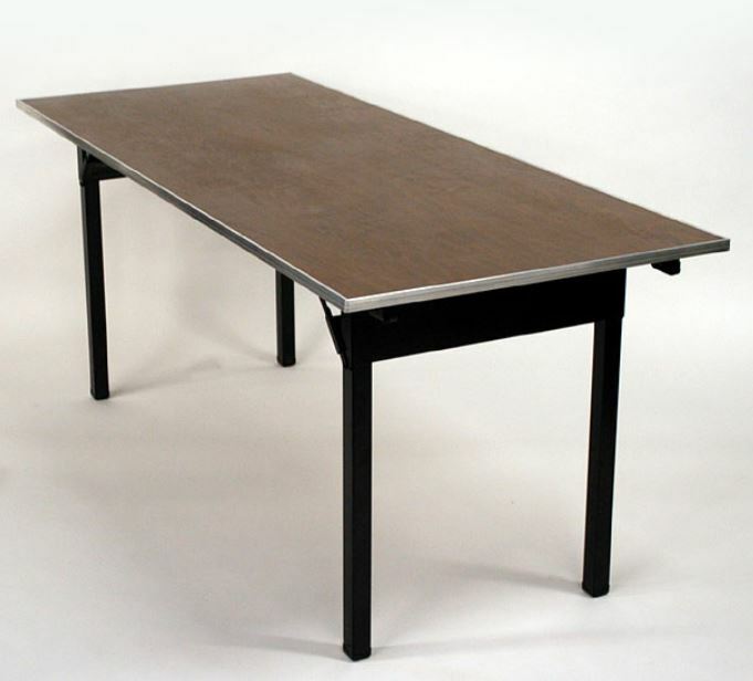 Maywood Lightweight High Pressure Laminate Top 30x72 Rectangle with Black Legs