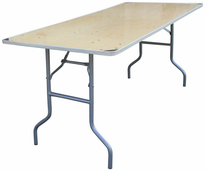 F Series Heavy Duty Plywood Folding Table - 30" X 72" Rectangular Folding Table