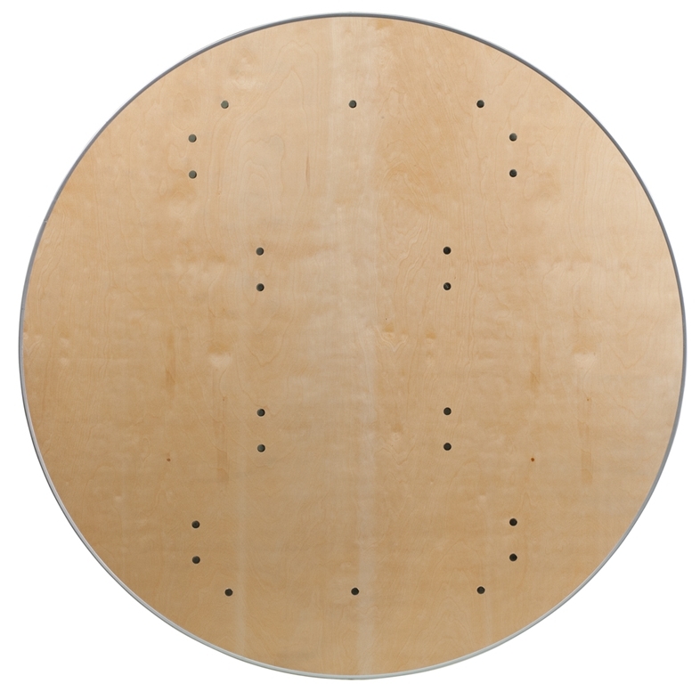 48'' Round HEAVY DUTY Birchwood Folding Banquet Table with Metal Edges (TFX-M2339)