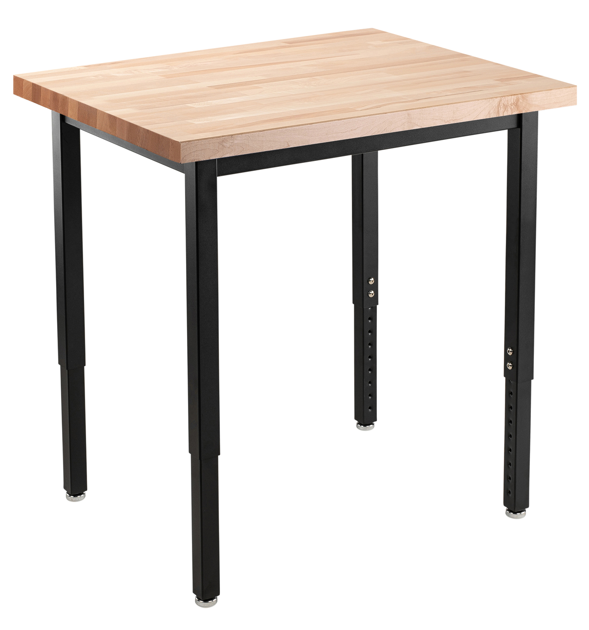 NPS Heavy-Duty Table, 24" x 30", Butcherblock Top - Maple Surface Color