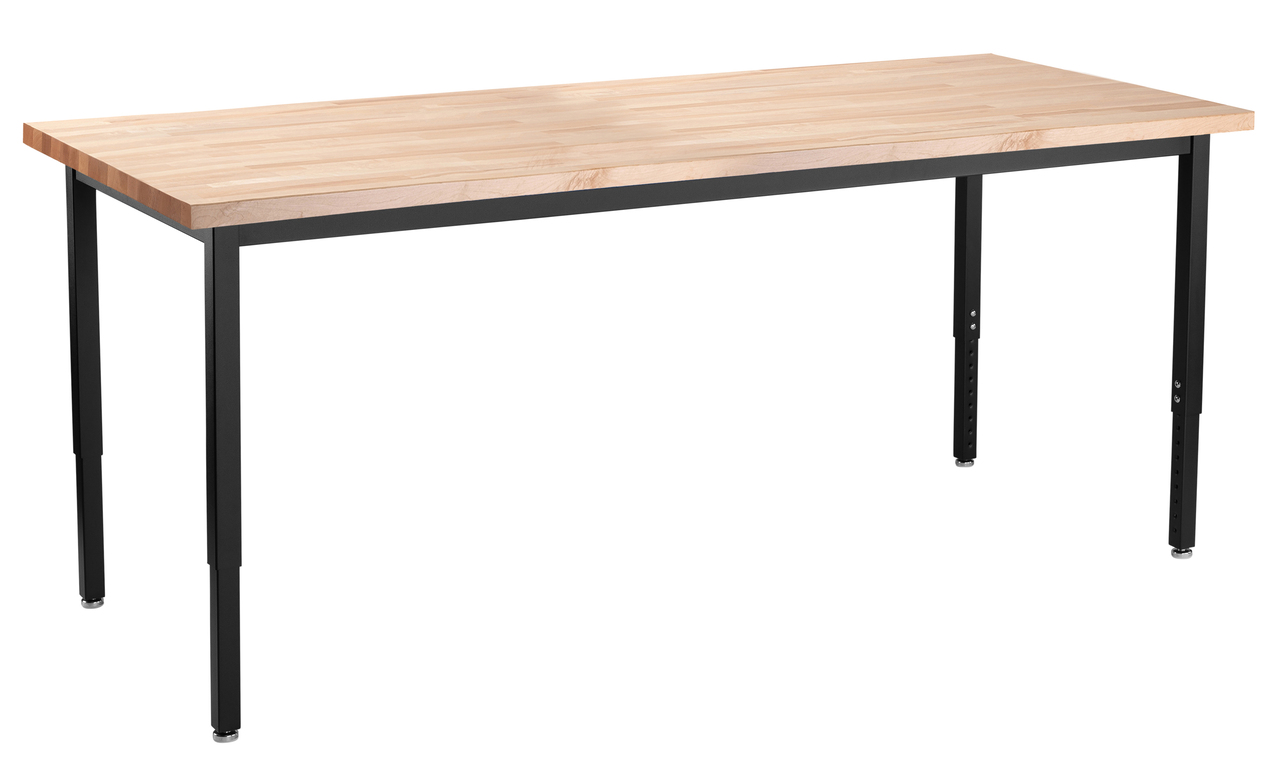 NPS Heavy-Duty Table -  24" x 96" -  Butcherblock Top - Maple Surface Color