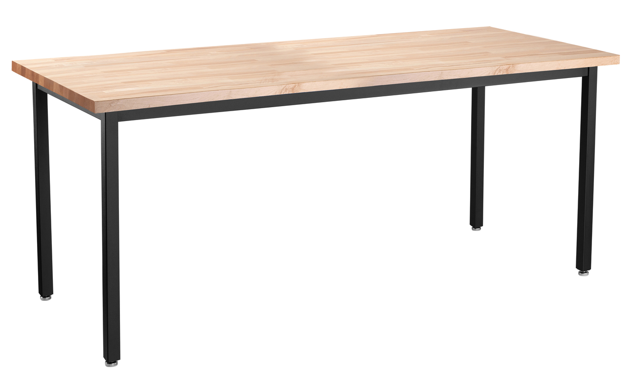 NPS Heavy-Duty Table -  30" x 84" -  Butcherblock Top - Maple Surface Color