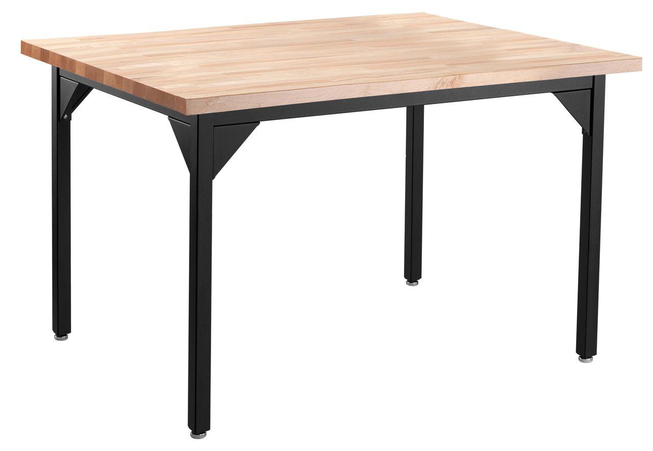 NPS Heavy-Duty Table -  36" x 42" -  Butcherblock Top - Maple Surface Color