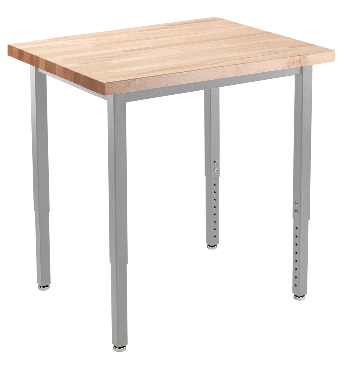 NPS Heavy-Duty Table -  30" x 30" -  Butcherblock Top - Maple Surface Color