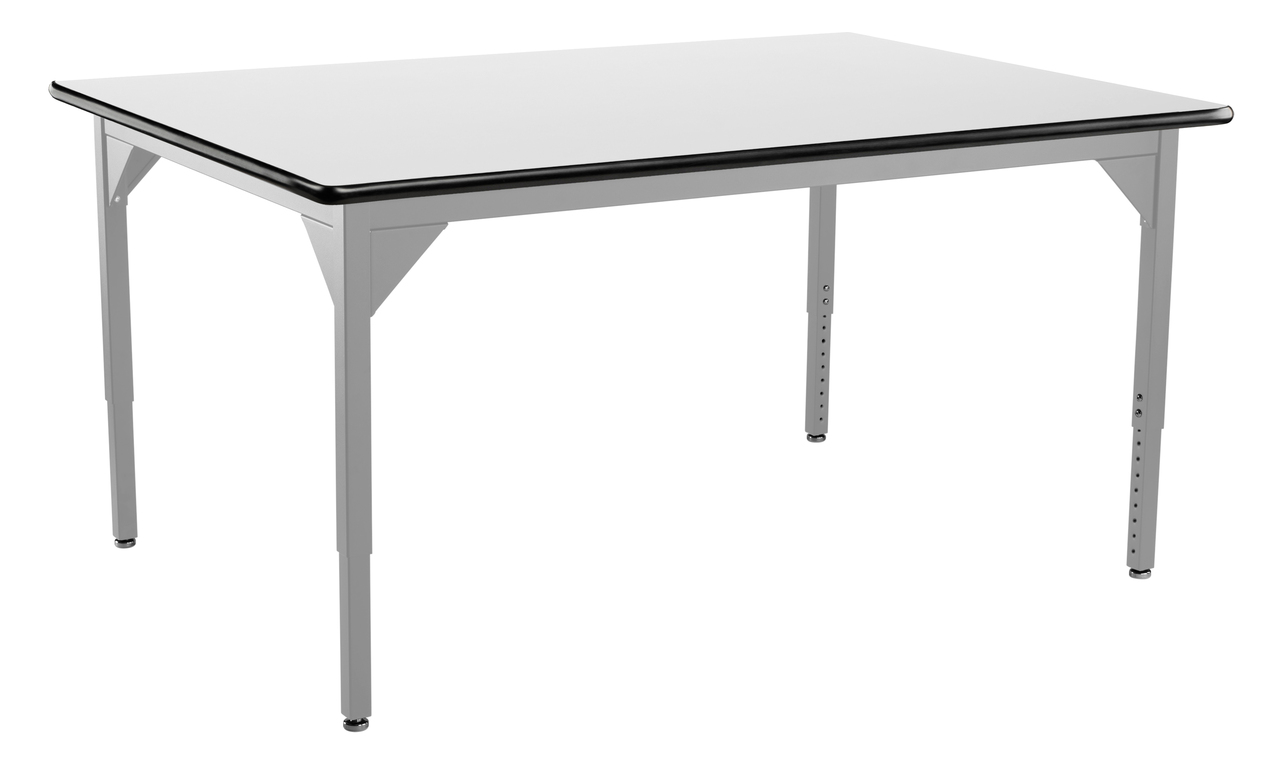 NPS Heavy-Duty Table -  42" x 42" -  Whiteboard Top - White Surface Color