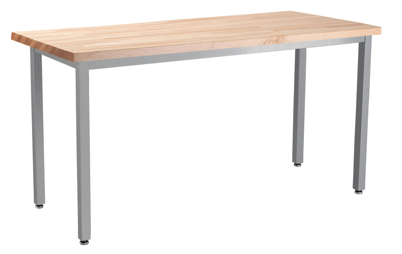 NPS Heavy-Duty Table -  30" x 48" -  Butcherblock Top - Maple Surface Color