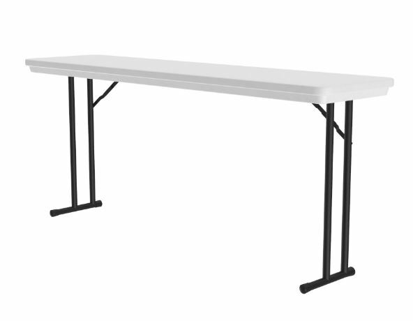 Correll Commercial Plastic Tamper Resistant Folding Tables - 18"x72" Rectangle