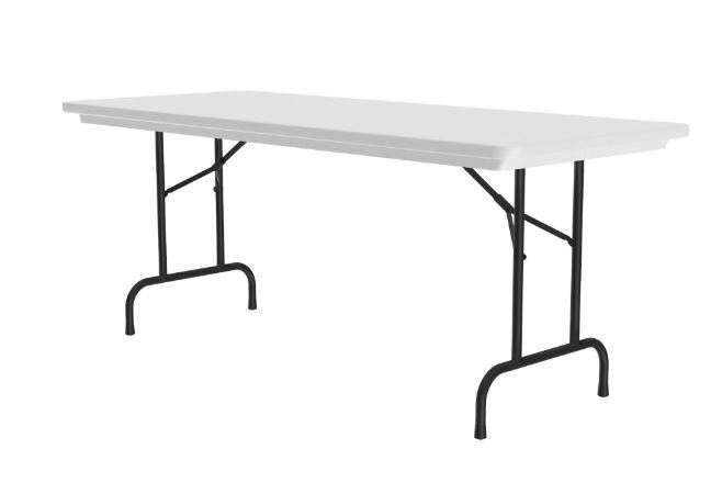 Correll Commercial Plastic Tamper Resistant Folding Tables - 30"x72" Rectangle