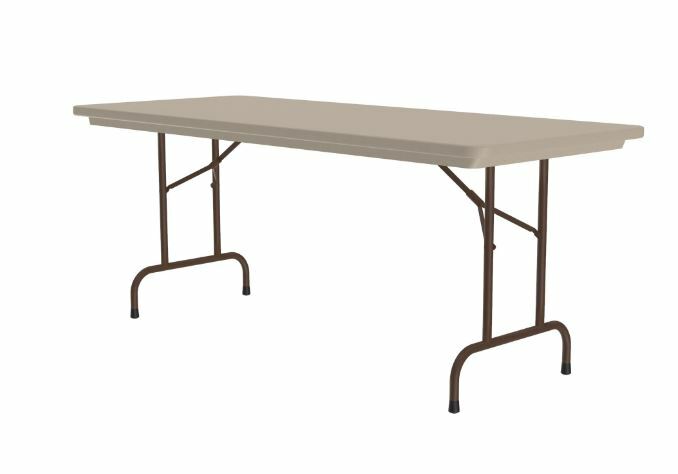 Correll Commercial Plastic Tamper Resistant Folding Tables - 30"x96" Rectangle