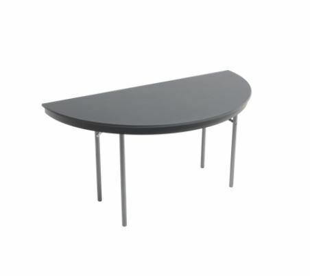 Dynalite Featherweight Heavy-Duty ABS Plastic Folding Table - Half Round (HR48DL)