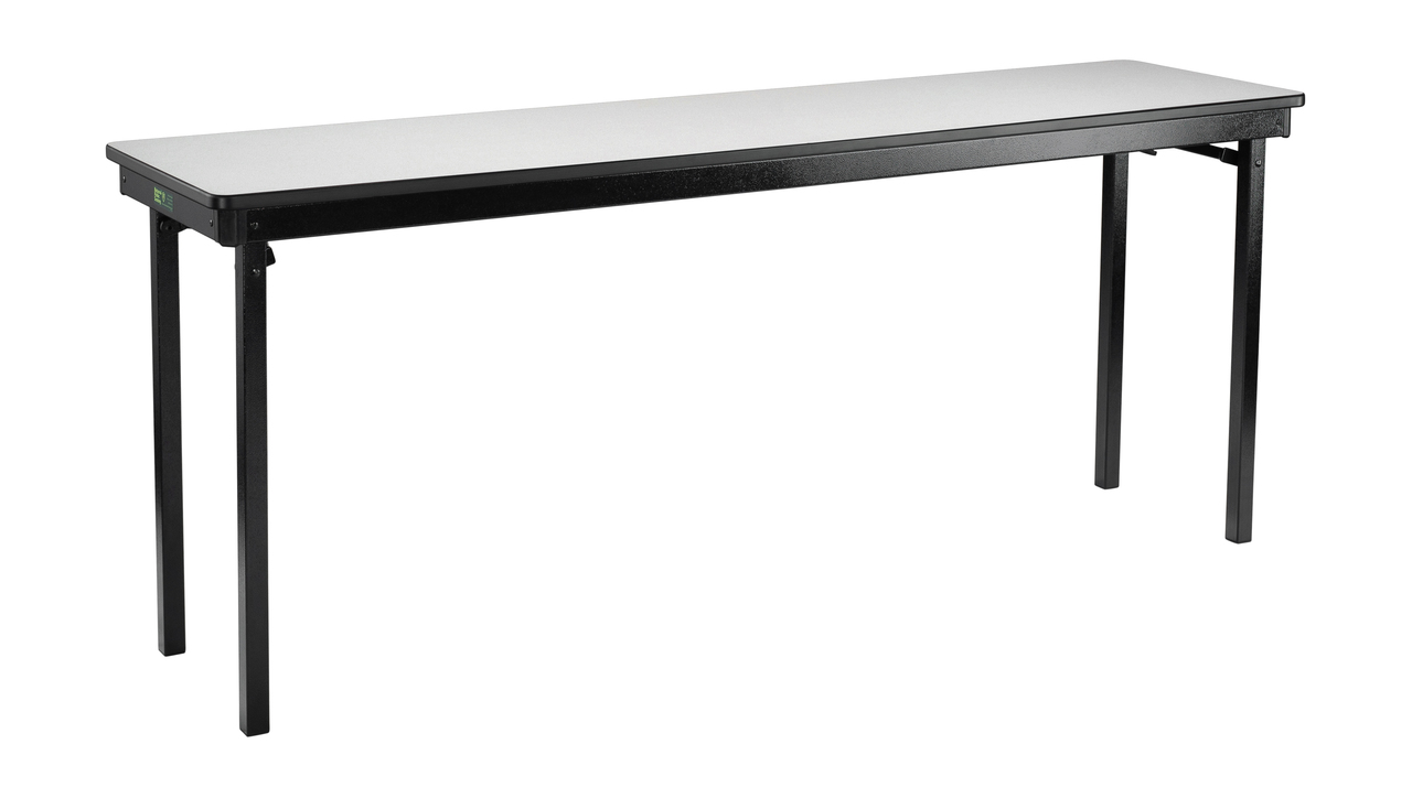 NPS 18" x 96" Max Seating Folding Table, Plywood Core/Edge Banding - Black Frame