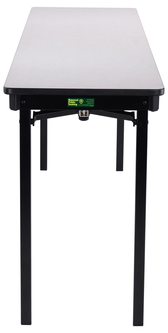 NPS 18" x 60" Max Seating Folding Table, Plywood Core/Edge Banding - Black Frame
