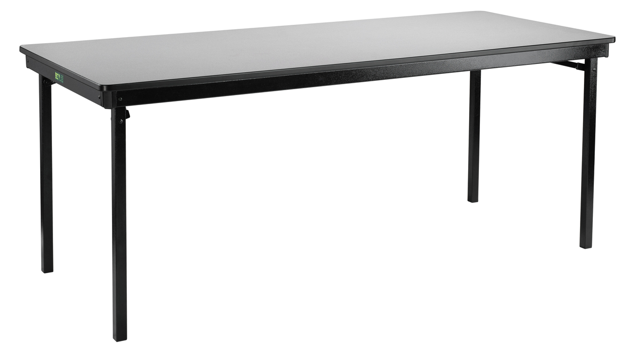 NPS 36" x 72" Max Seating Folding Table, Plywood Core/Edge Banding - Black Frame