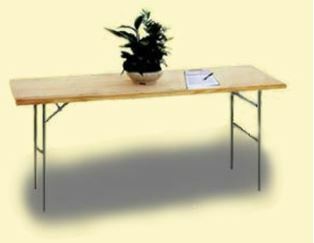 Maywood Display Tables: Fixed Height  24x48 Plywood Top