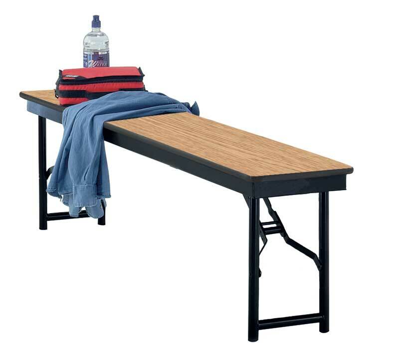 Midwest B6F Particleboard Core Bench Folding Table - 12" x 72"