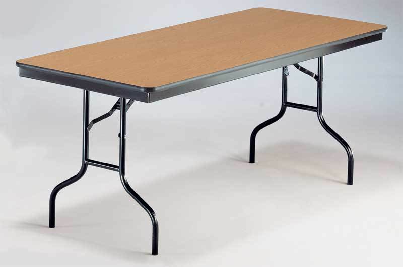 Midwest 430EF Rectangular Plywood Core Folding Table - 30" x 48"