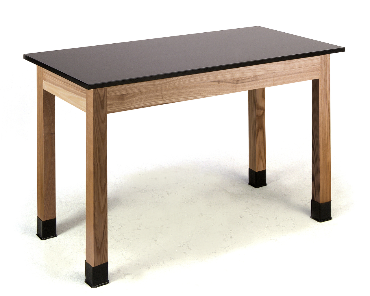NPS Wood Science Lab Table -  30"x72"x36" -  Phenolic Top - Black Top and Ash Leg
