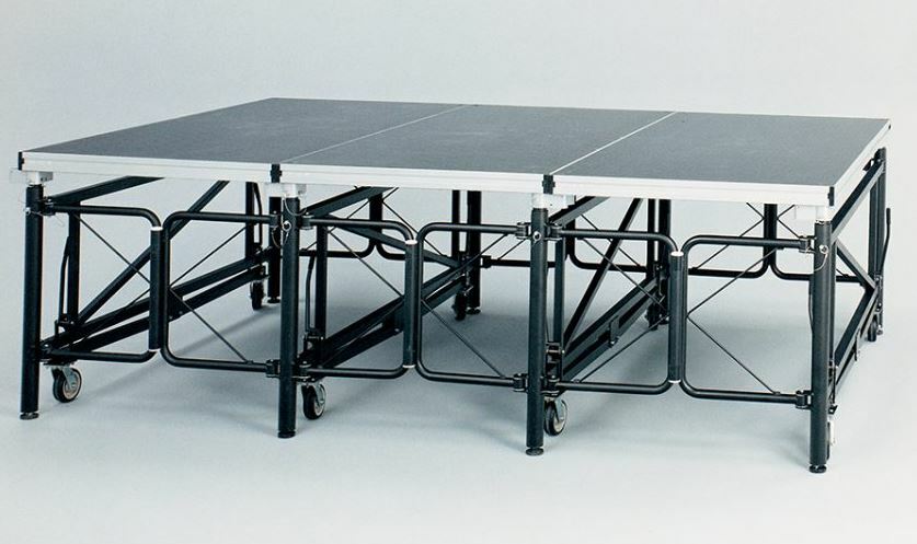 Rolling Stage Supports 32”-48” adjustable height