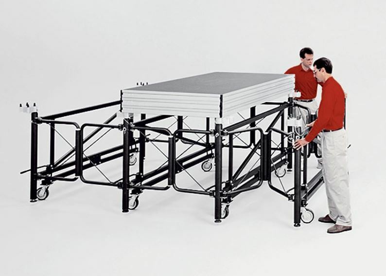 Rolling Stage Supports 32”-48” adjustable height