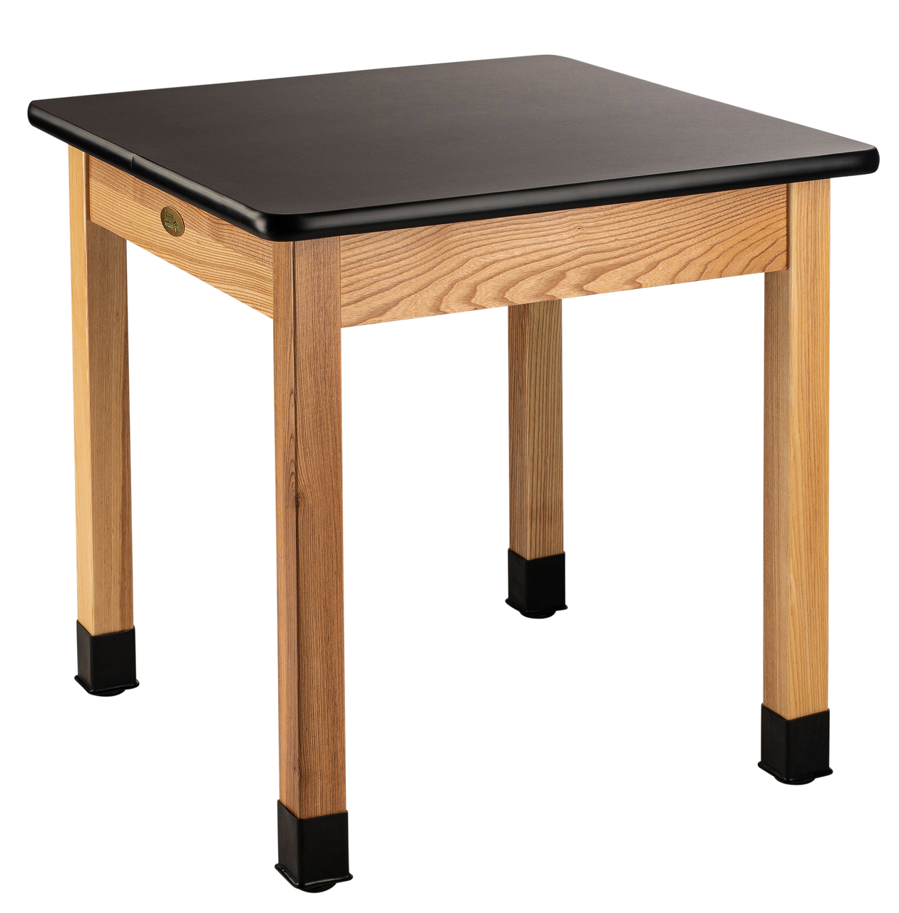 NPS Wood Science Lab Table, 30"x30"x30", HPL Top - Black Top and Ash Leg