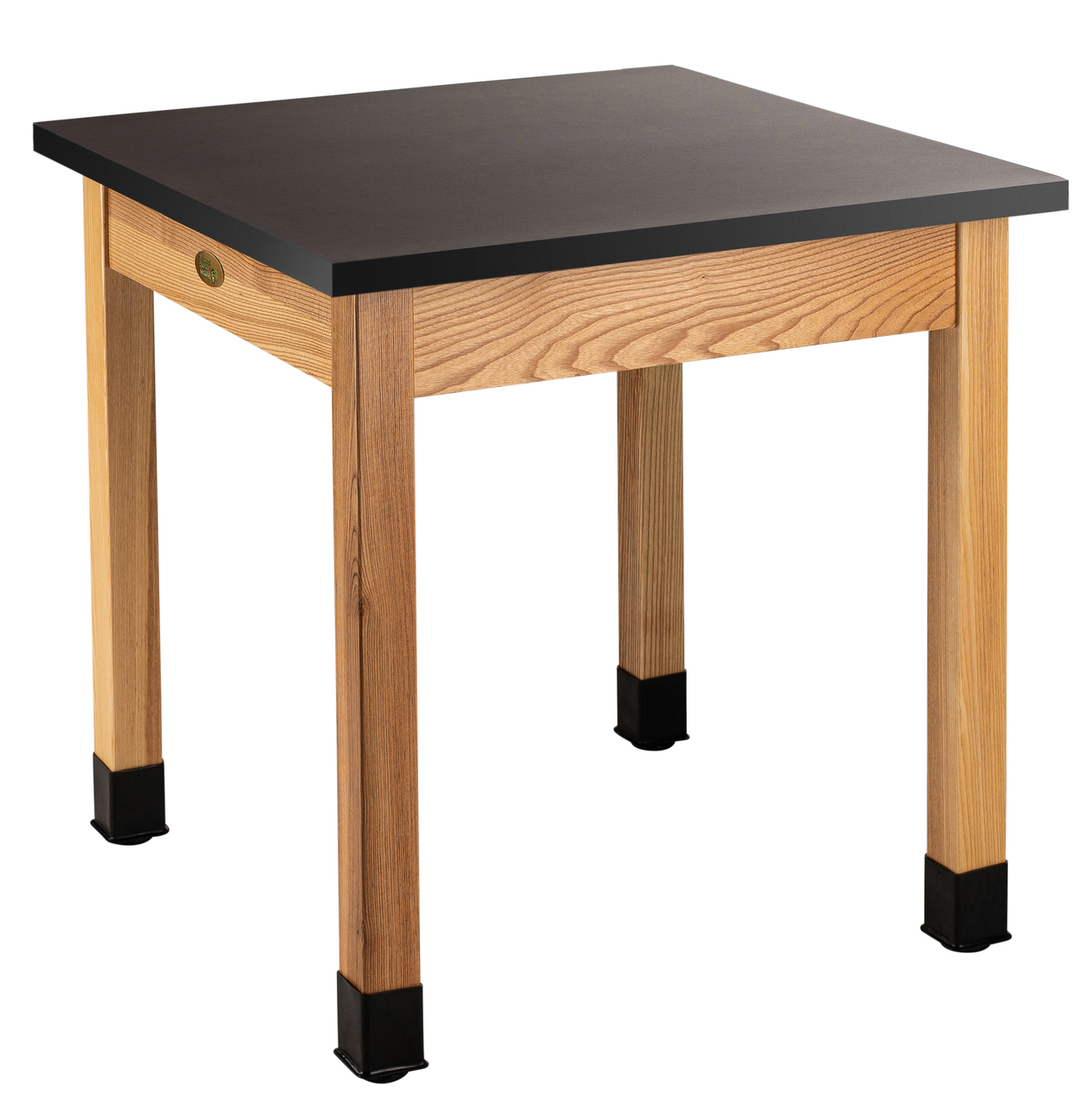 NPS Wood Science Lab Table, 30"x30"x30", Phenolic Top - Black Top and Ash Leg