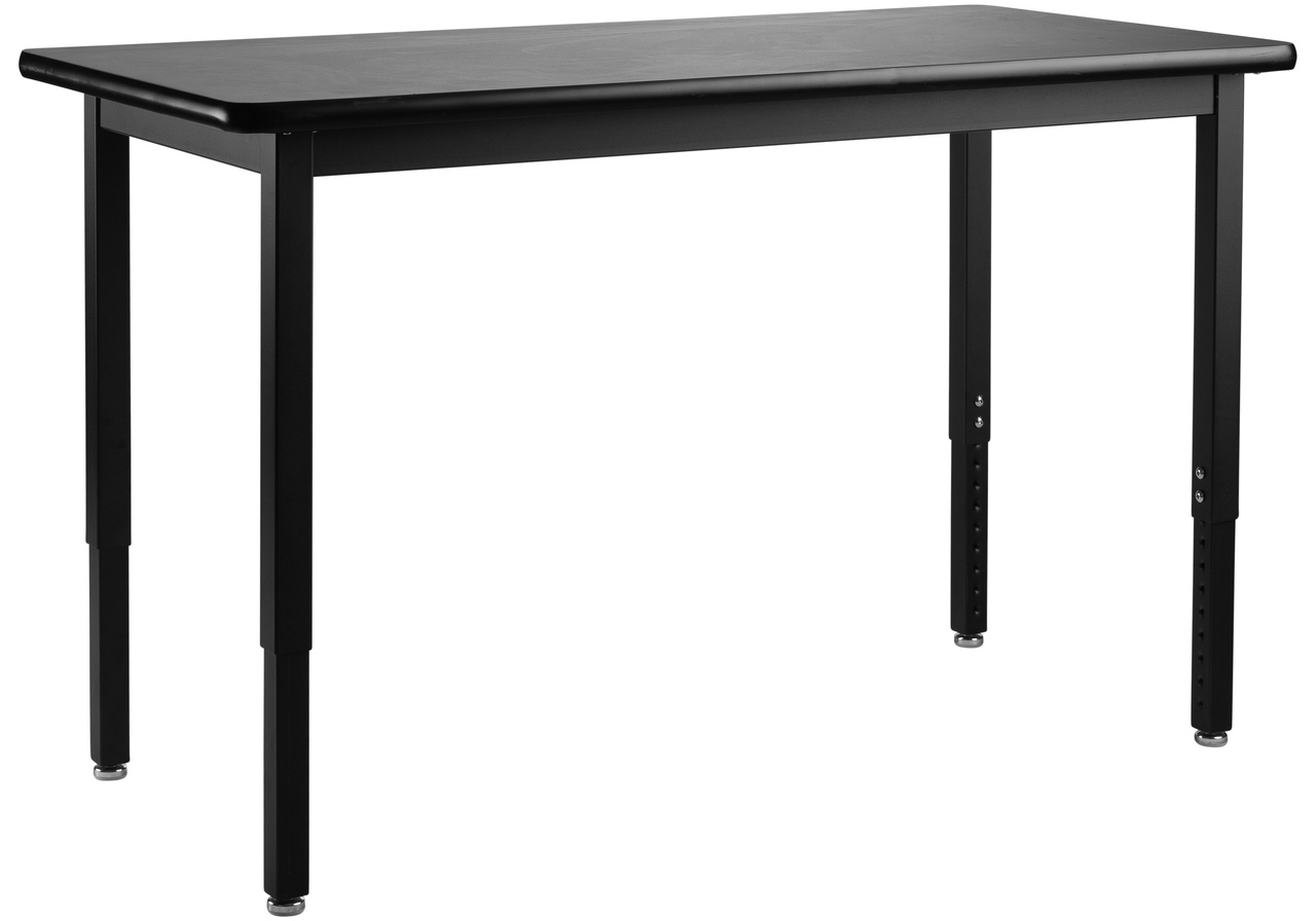 NPS Steel Science Lab Table, 24" x 48", HPL Top - Black Surface Color