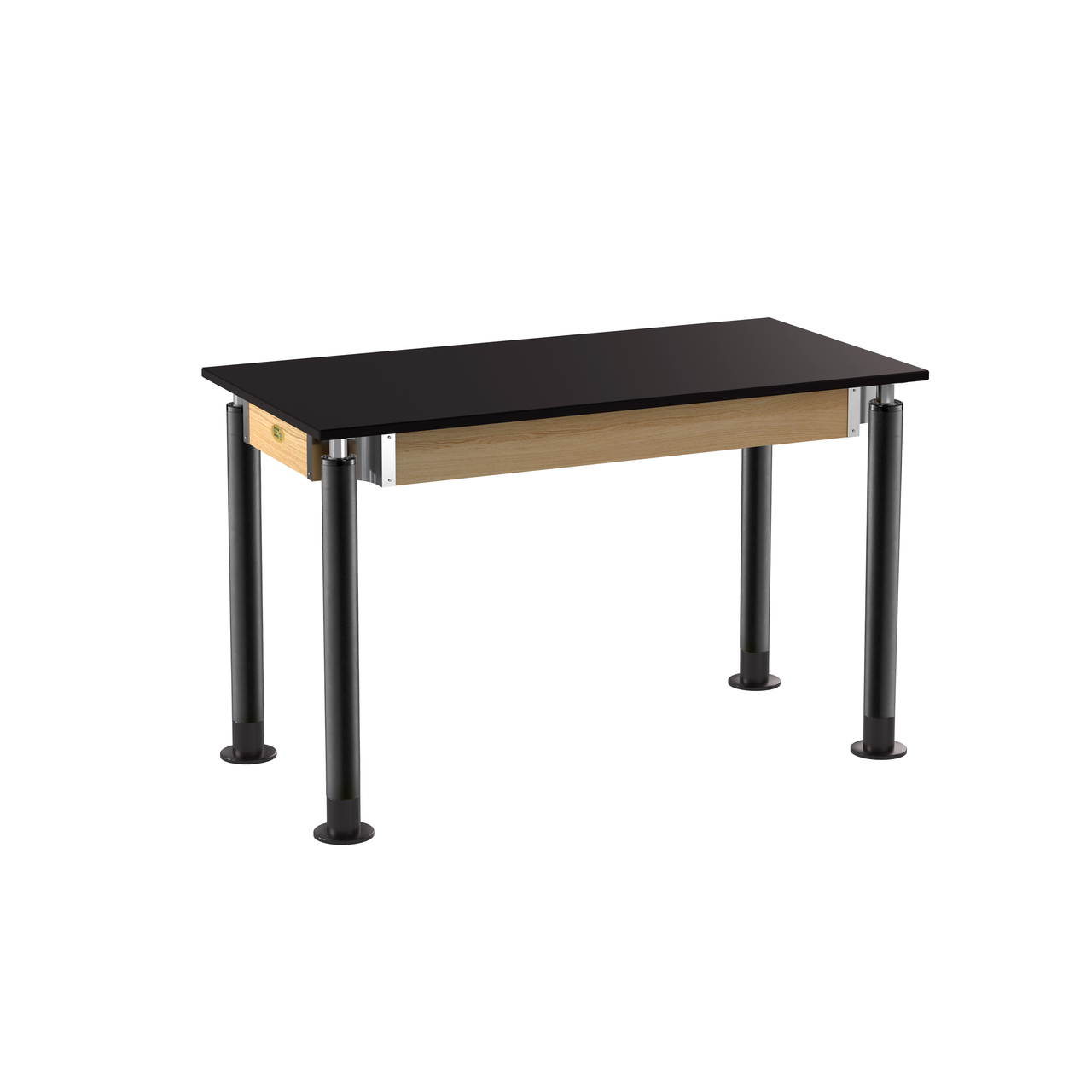 NPS Signature Science Lab Table, Black, 24"x48", Chemical Resistant Top - Black Top and Black Leg