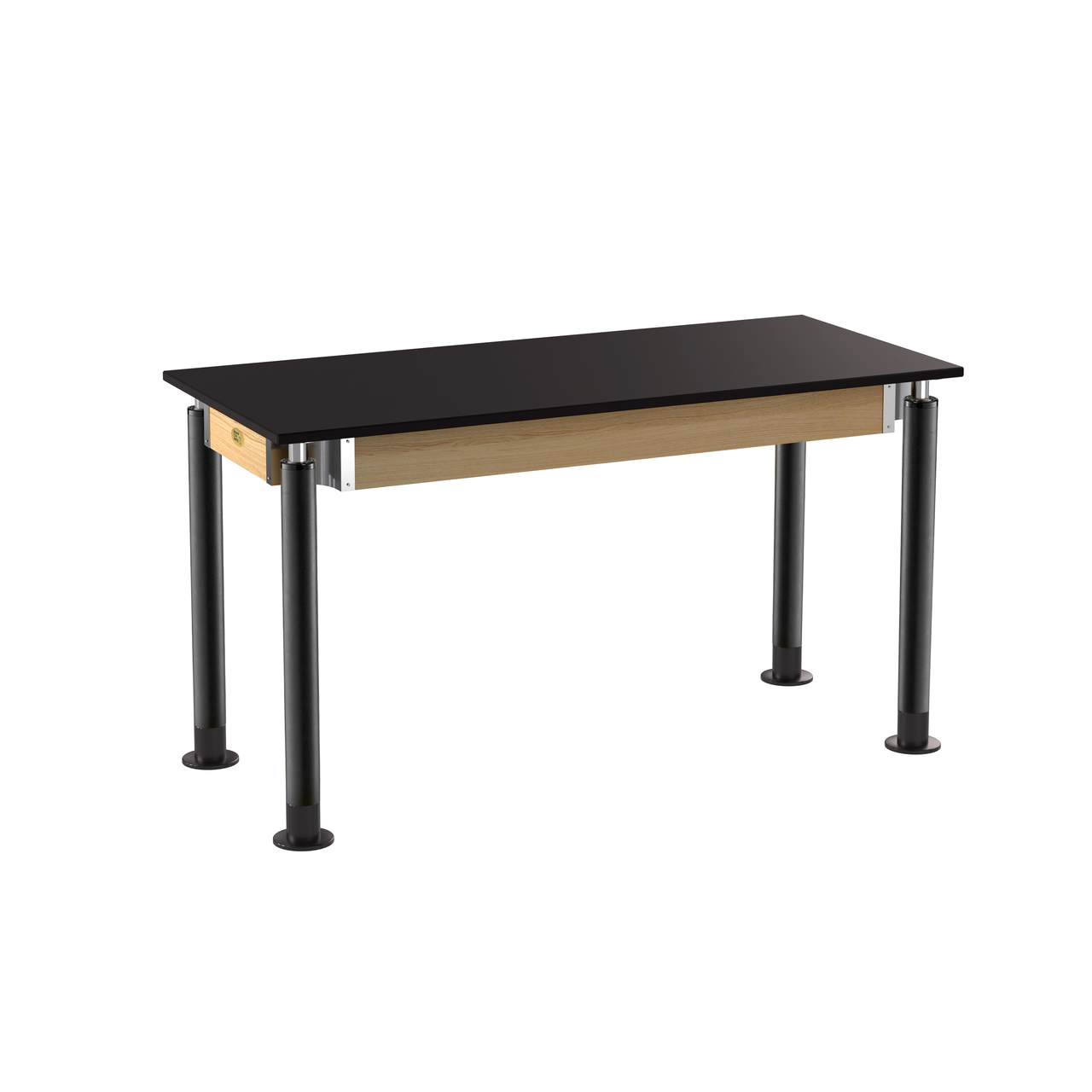NPS Steel Science Lab Table -  24" x 54" -  Chemical Resistant Top - Black Surface Color