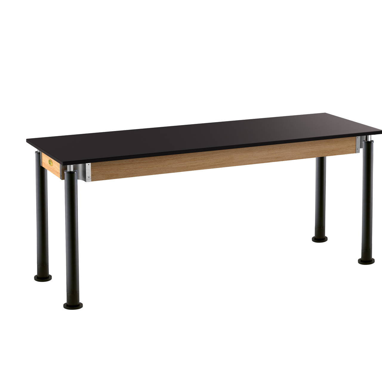 NPS Signature Science Lab Table, Black, 24"x72", Chemical Resistant Top - Black Top and Black Leg