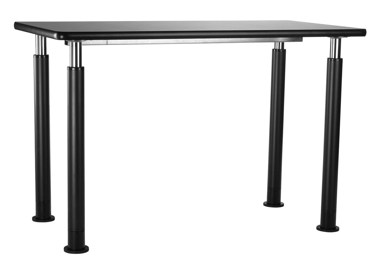 NPS Designer Science Table, 30"x60", HPL Top - Black Top and Black Leg
