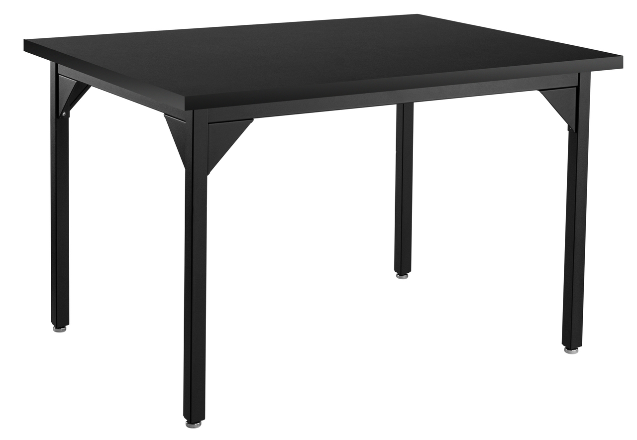 NPS Steel Science Lab Table -  36" x 48" -  Phenolic Top - Black Surface Color