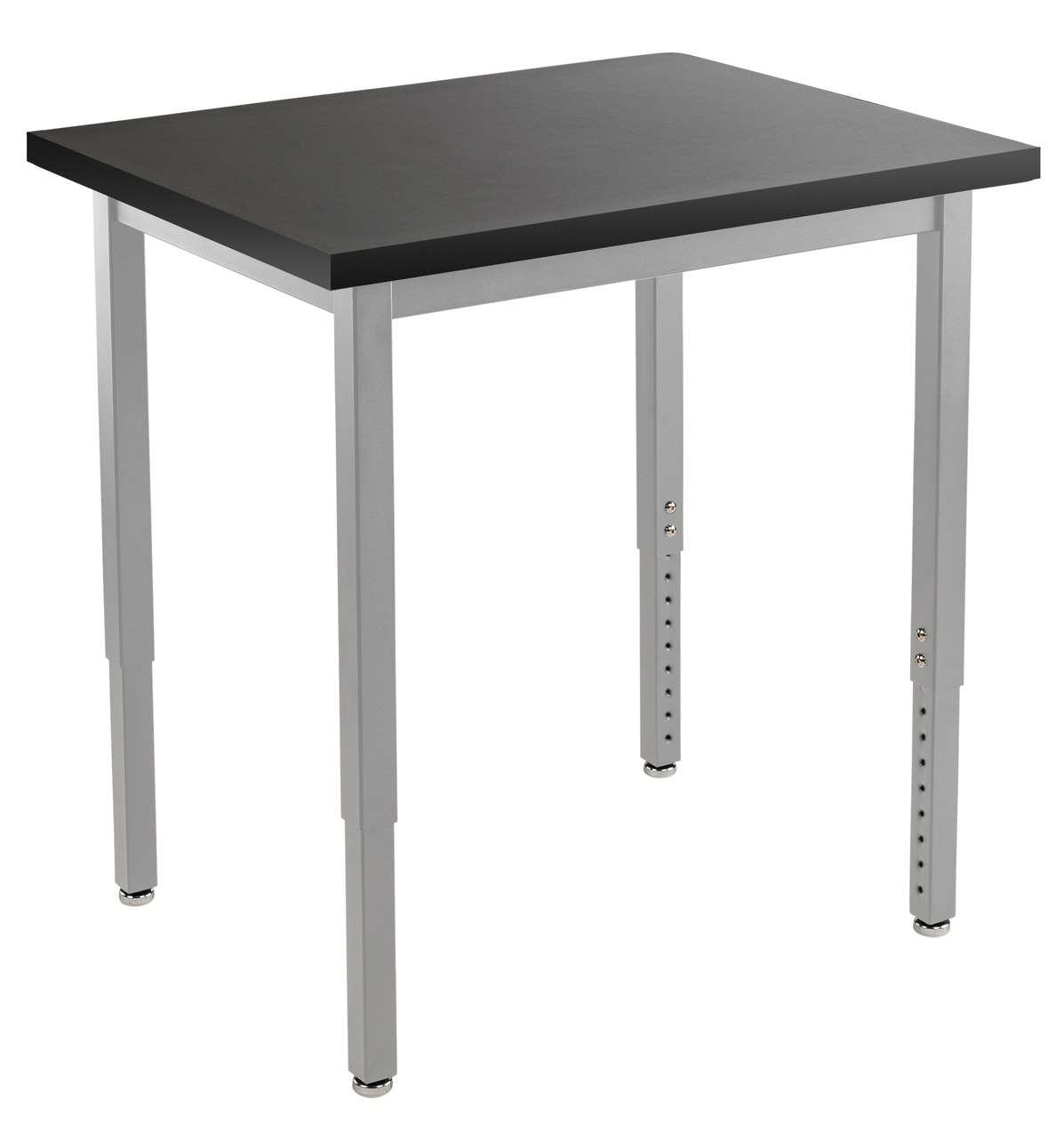 NPS Steel Science Lab Table -  24" x 24" -  Phenolic Top - Black Surface Color