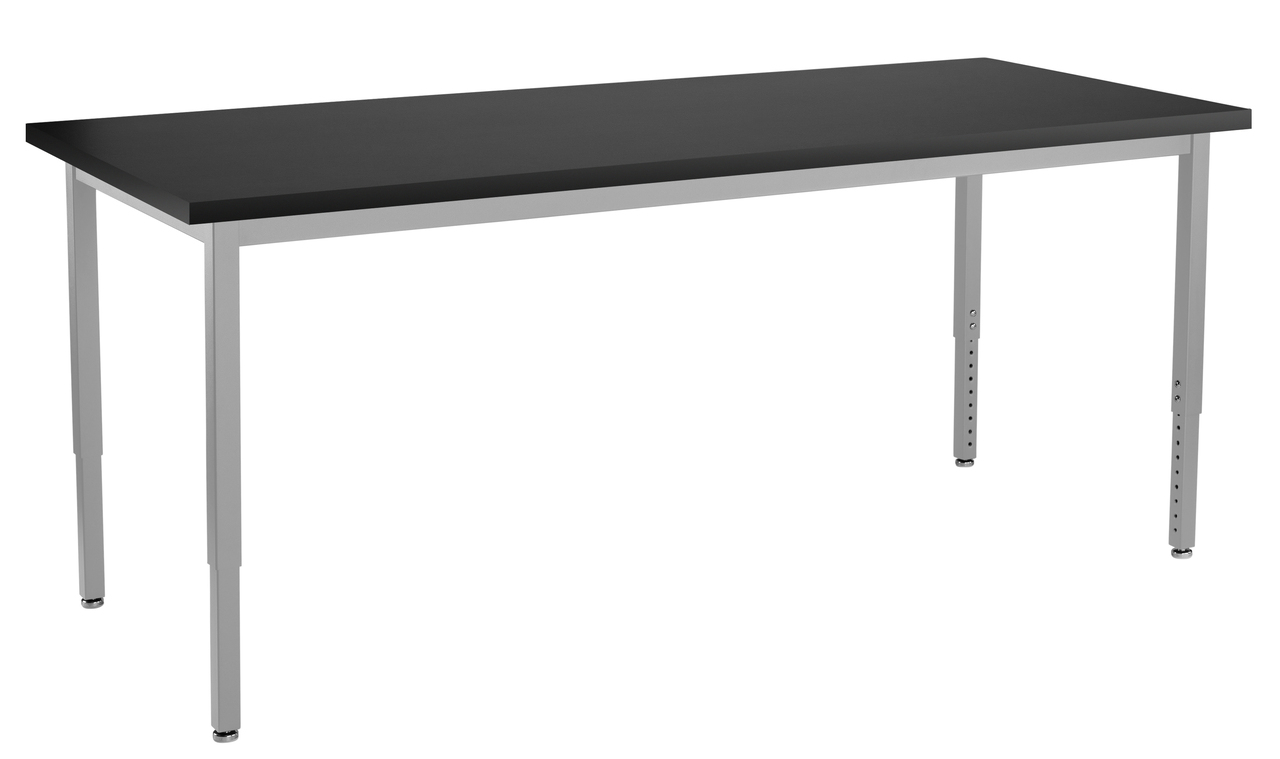 NPS Steel Science Lab Table -  24" x 84" -  Phenolic Top - Black Surface Color