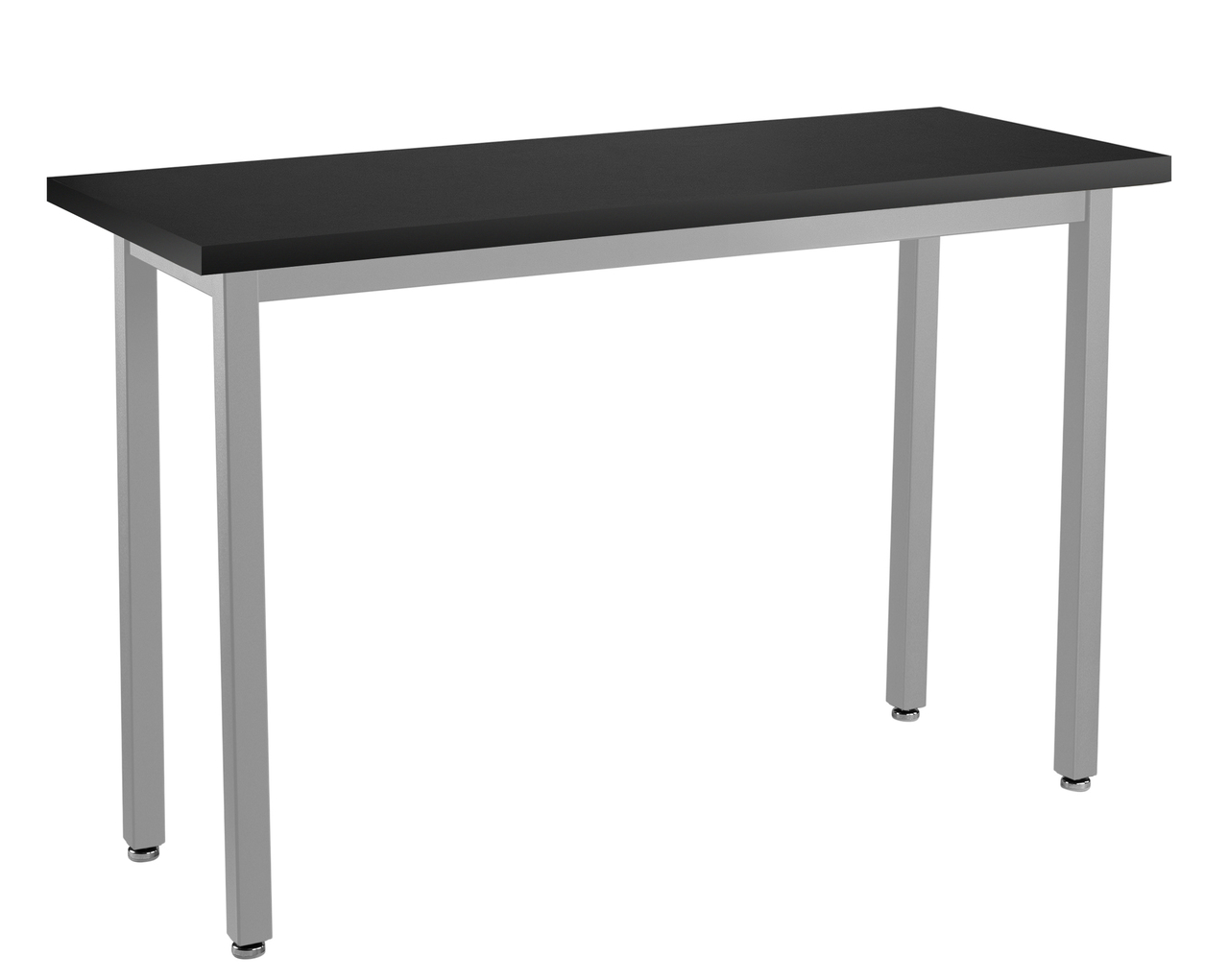 NPS Steel Science Lab Table, 18" x 48", Chemical Resistant Top - Black Surface Color