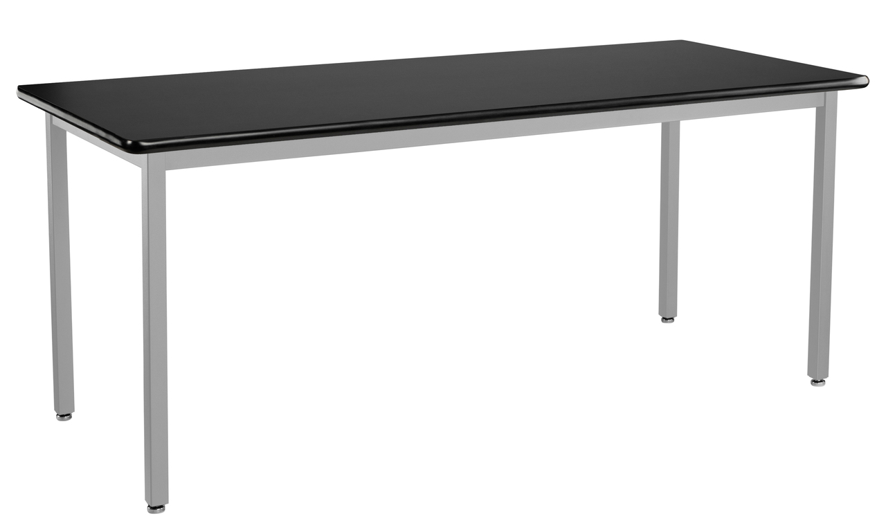 NPS Steel Science Lab Table -  24" x 84" -  HPL Top - Black Surface Color