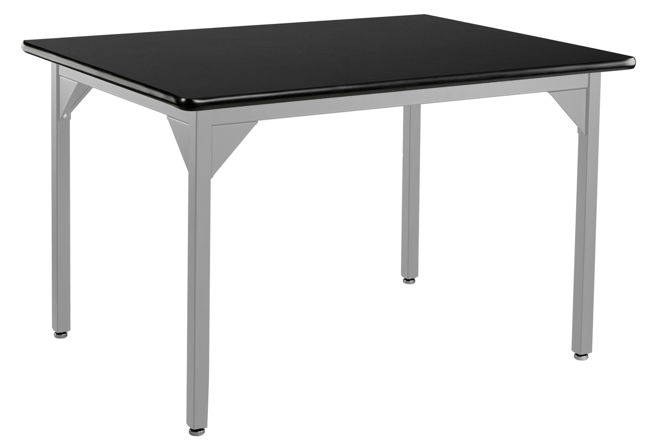 NPS Steel Science Lab Table, 36" x 48", HPL Top - Black Surface Color