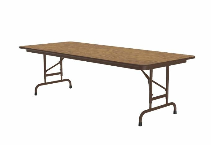 Correll Solid Plywood Core Folding Tables 30"x96" — Adjustable Height
