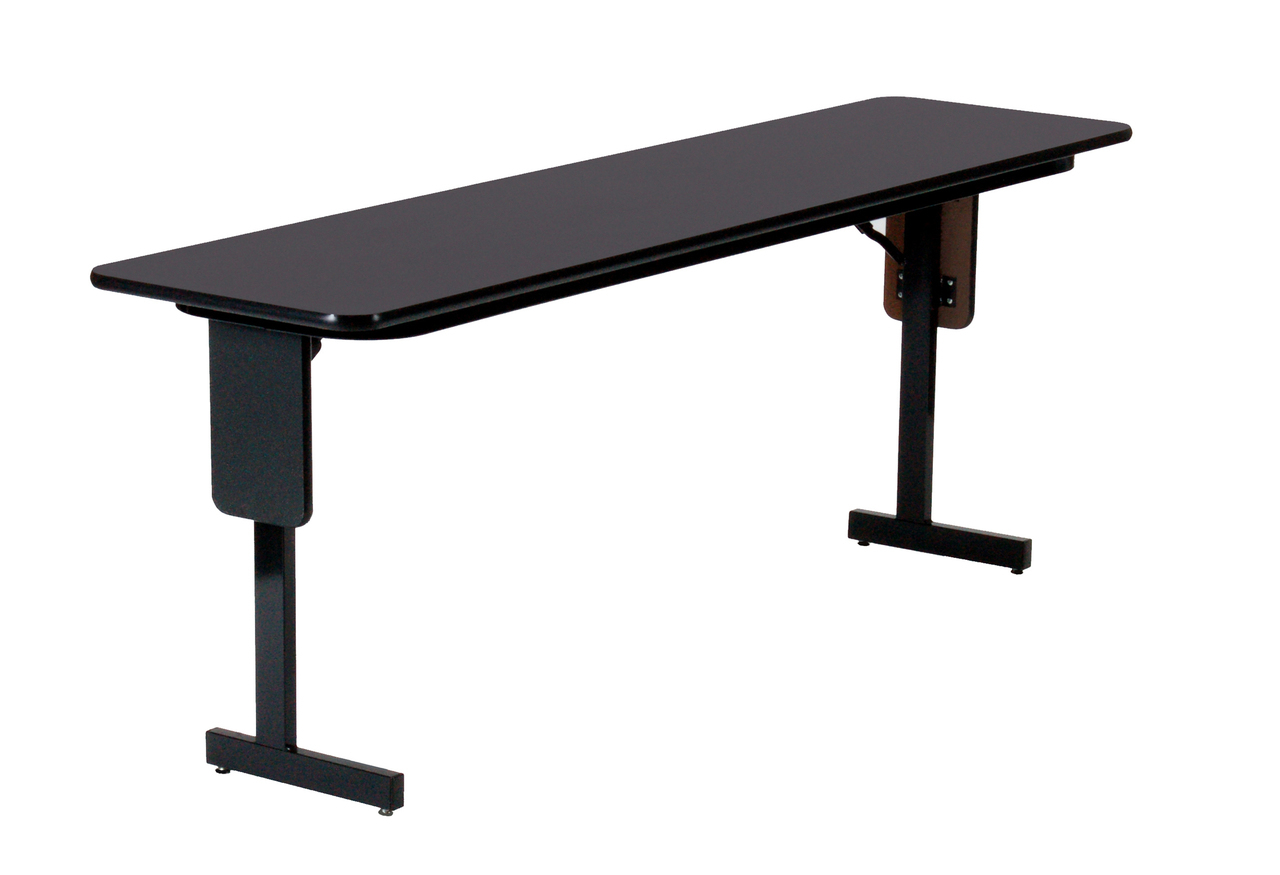 Correll SP1872PX Black Granite Adjustable Height Folding Seminar Table