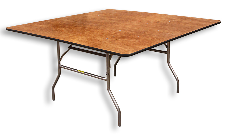 M Series 60 X 60 Inch Square Plywood Folding Leg Table