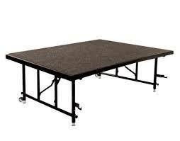 Midwest TA3616P - Transfold Adjustable Stage & Seated Riser Units - 36" wide Polypropylene Deck